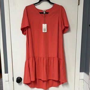 Coral Short Sleeve Dress